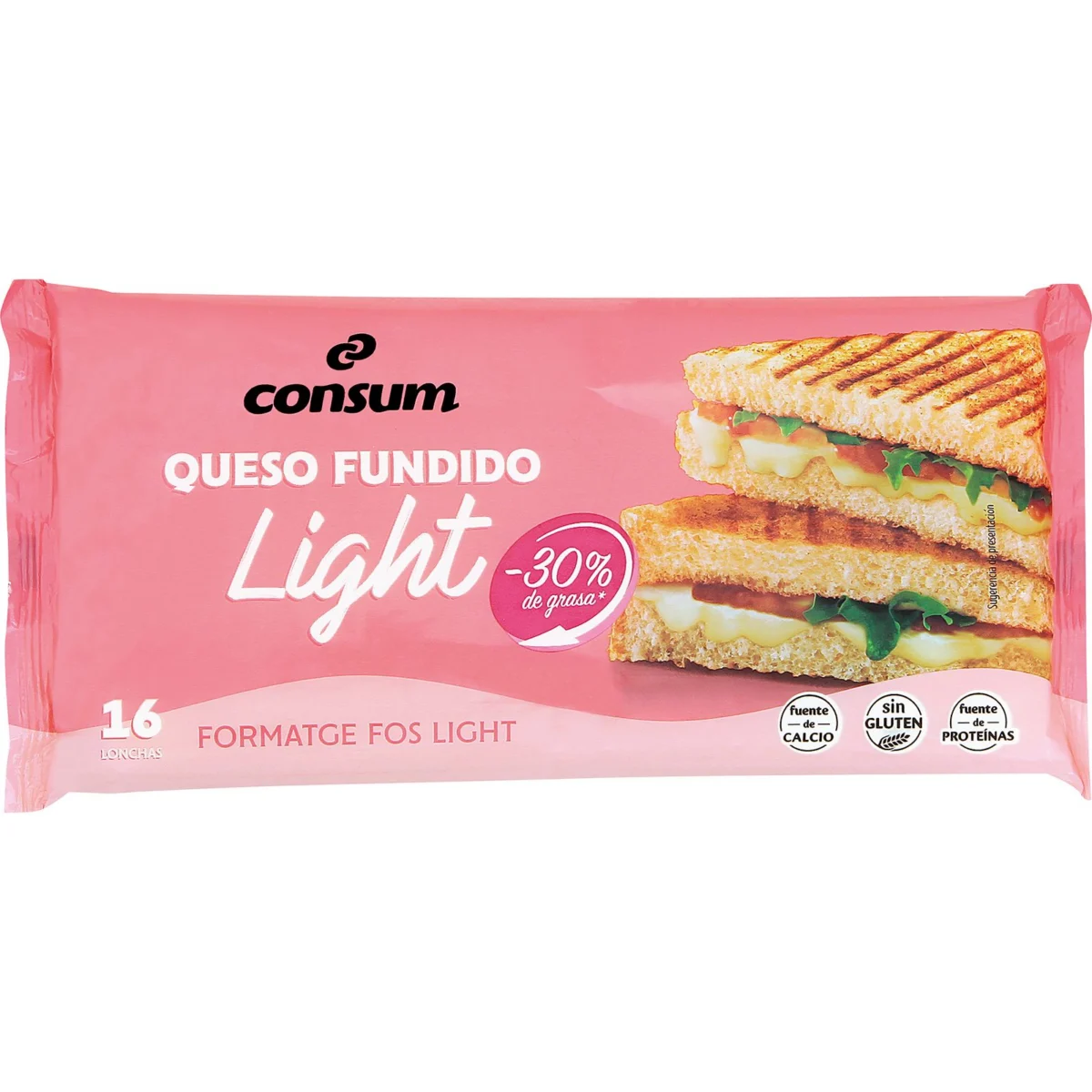 Queso Fundido Light 16 Lonchas Consum