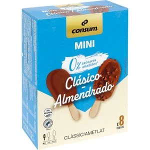 Minibombones sin Azúcar 4Clásico + 4 Almendrado Consum
