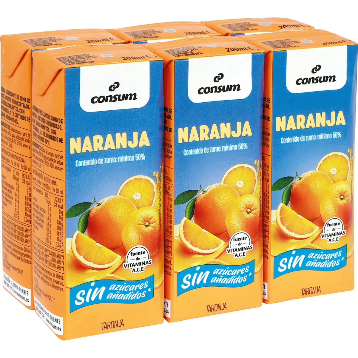 Orange drink with no added sugars Consum