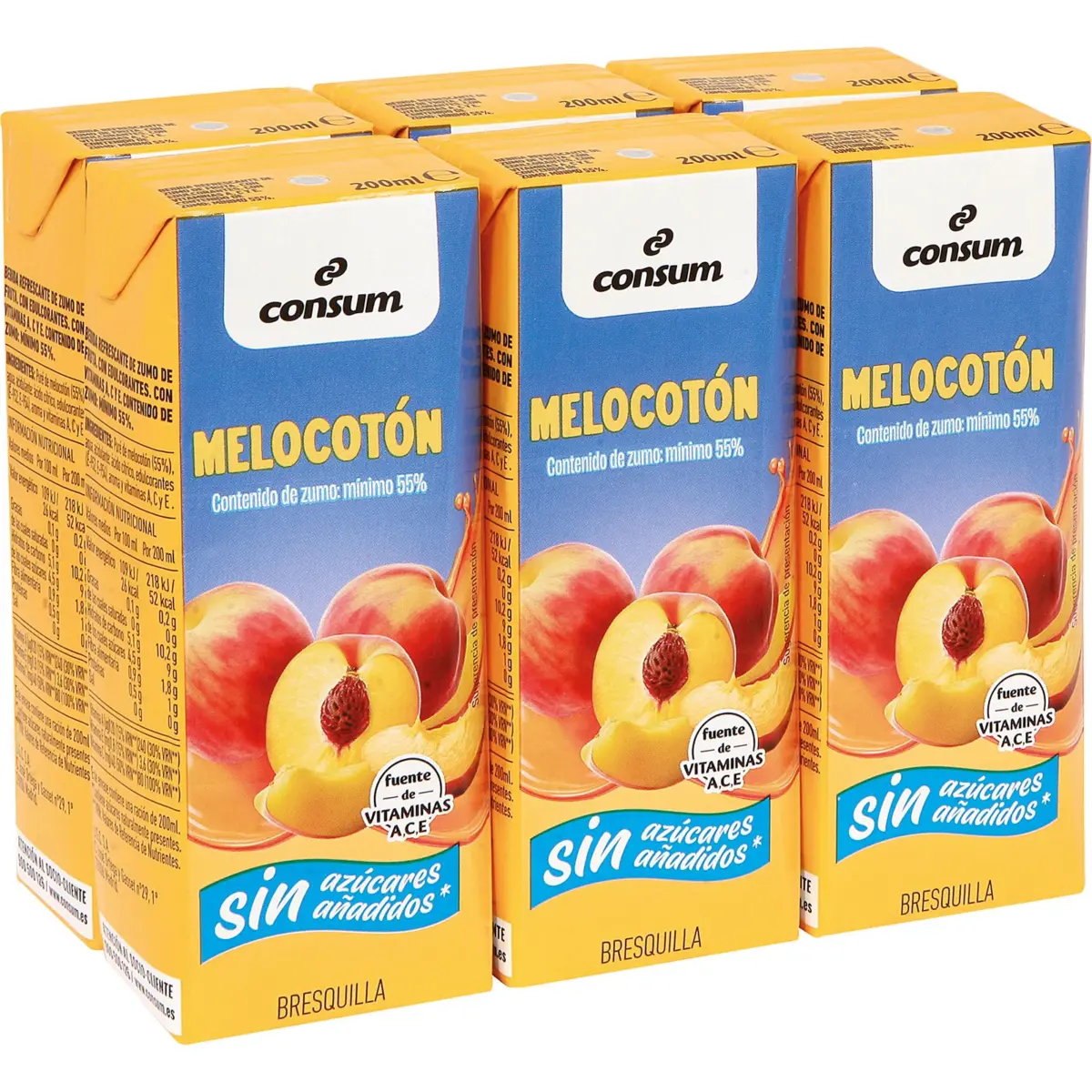 Peach drink with no added sugars Consum