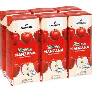 Concentrated apple juice, pack of 6 Consum