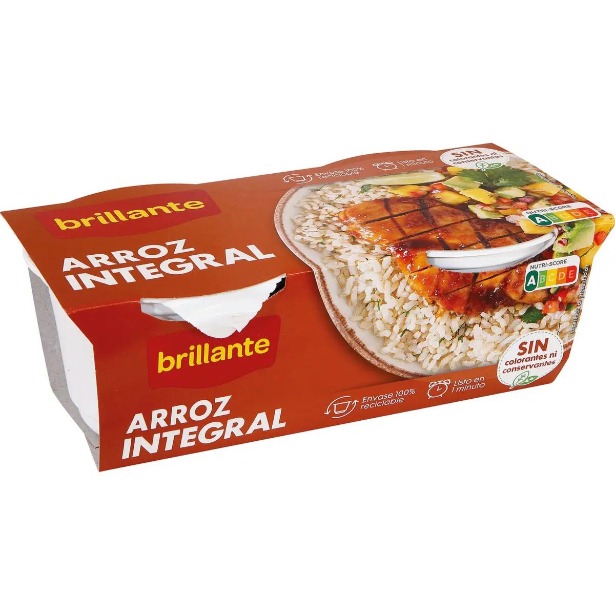 Riz complet en pots, lot de 2 Brillante
