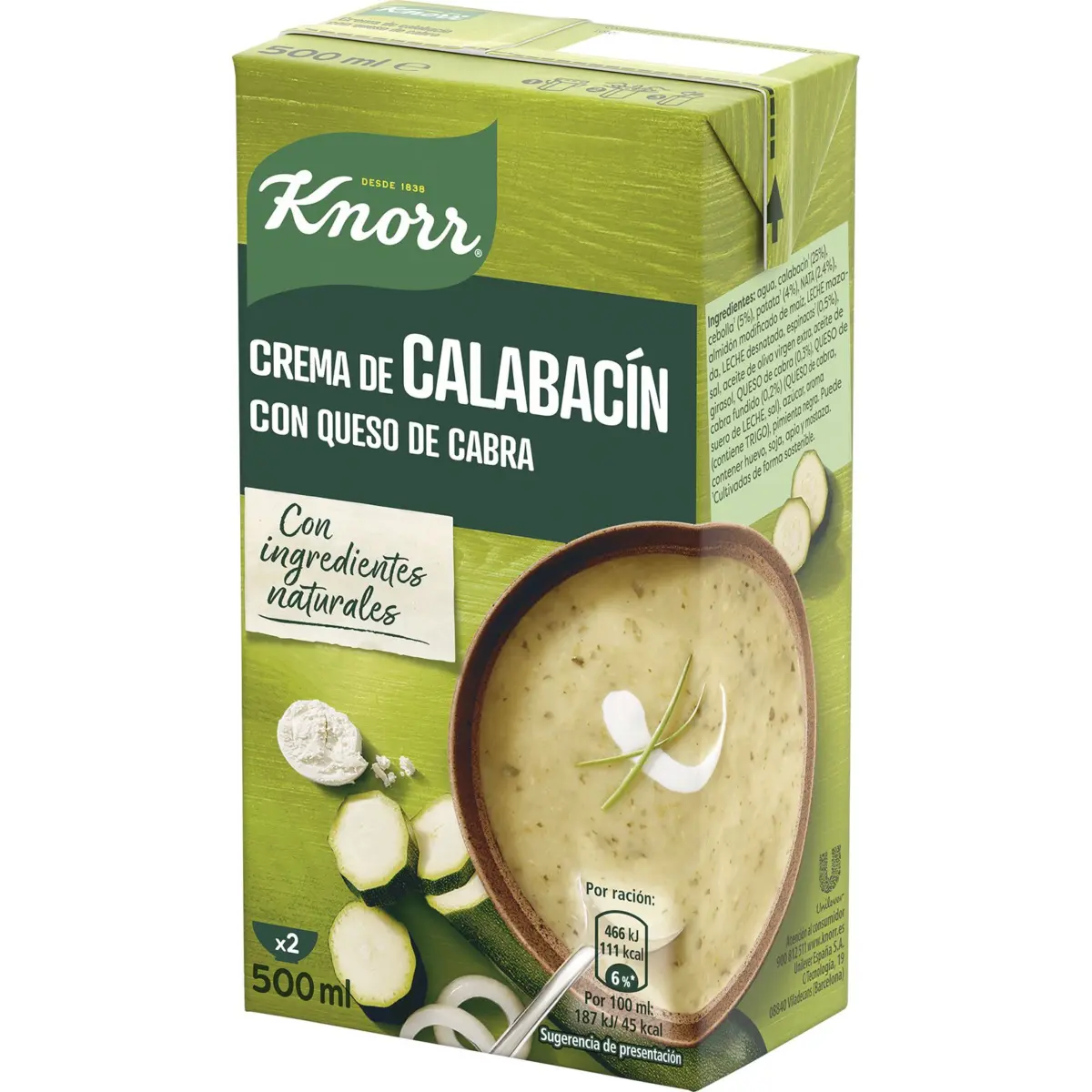 Crema de carbassó amb formatget Knorr
