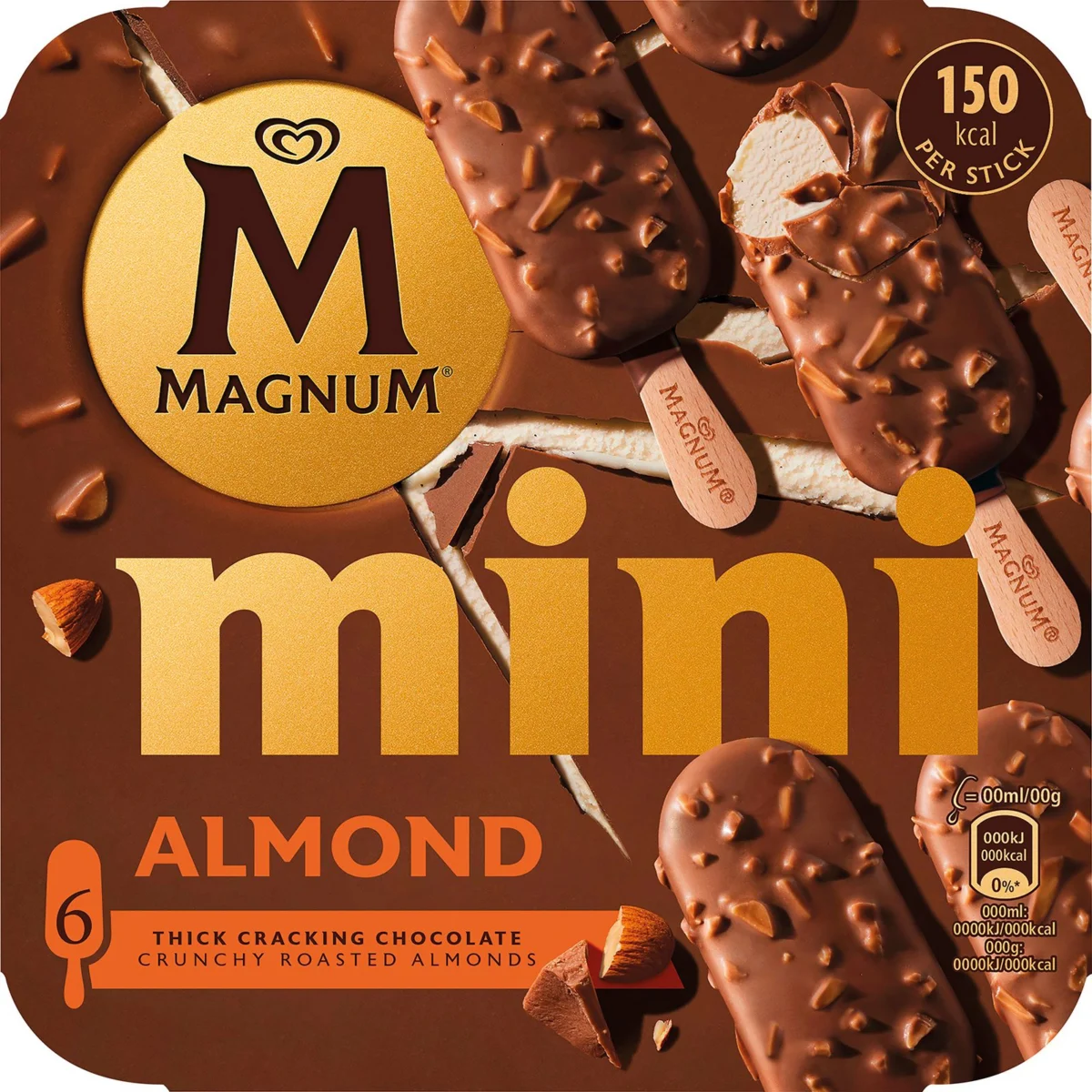 Magnum Mini Almendras Pack de 6 Unidades