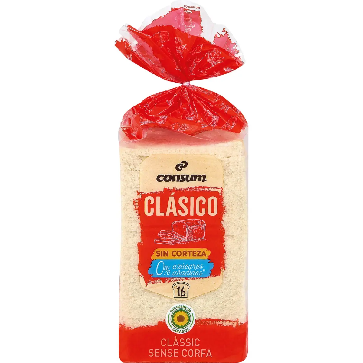 Classic crustless sliced bread Consum