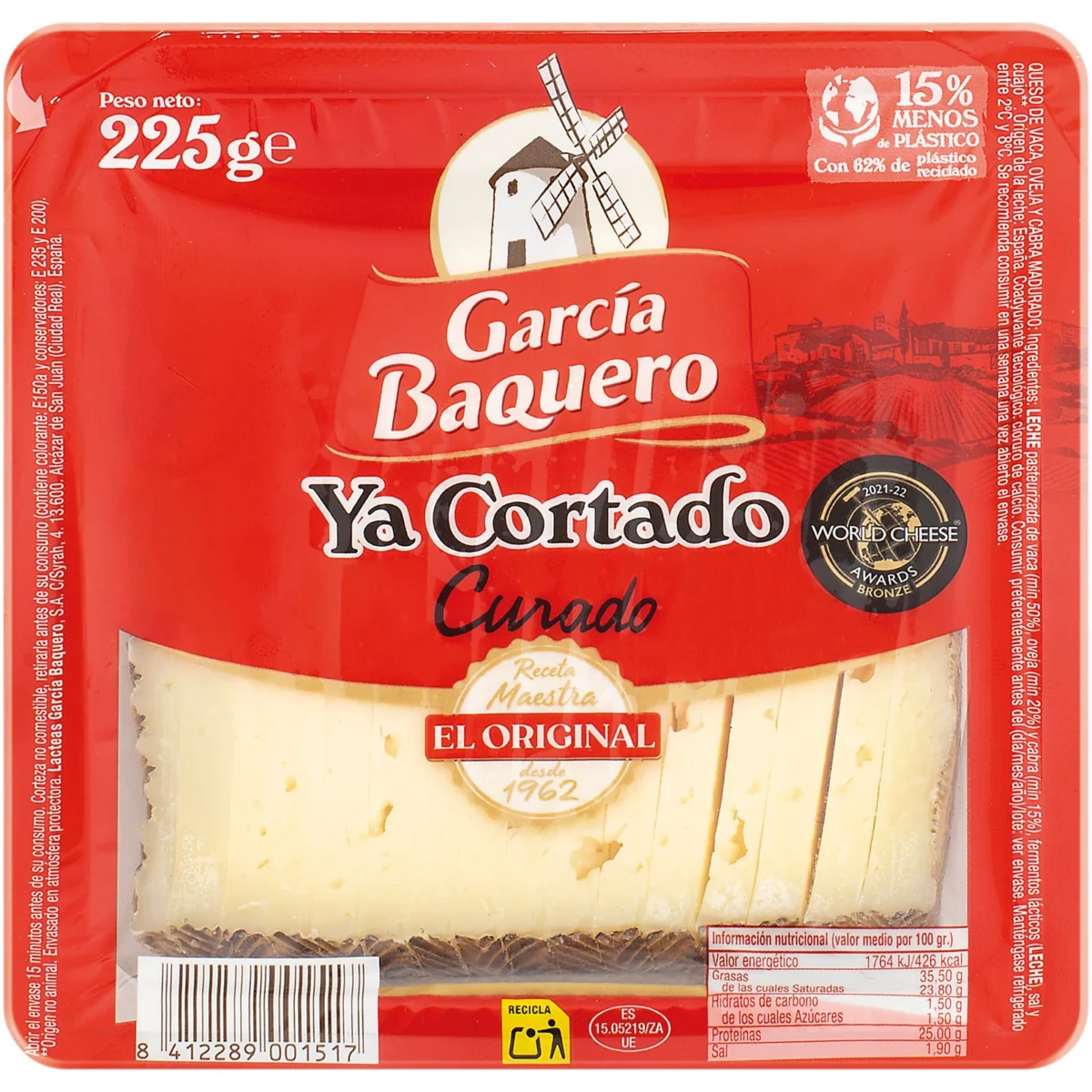 Queso Mezcla Curado Ya Cortado L Pasteurizad G.baquero
