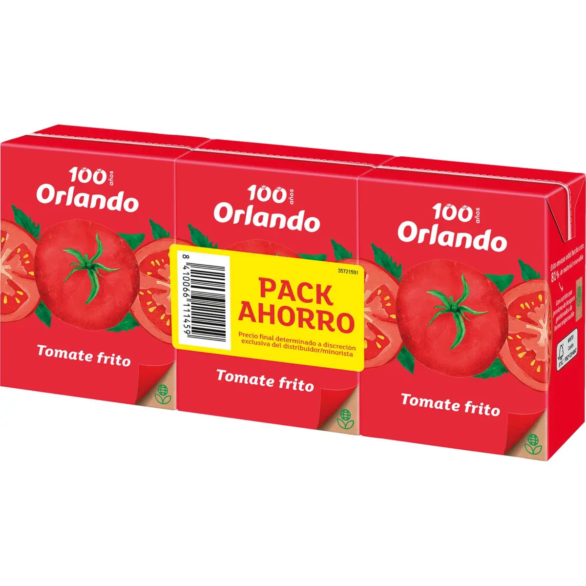 Tomate Frito Brik Pack de 3 Orlando