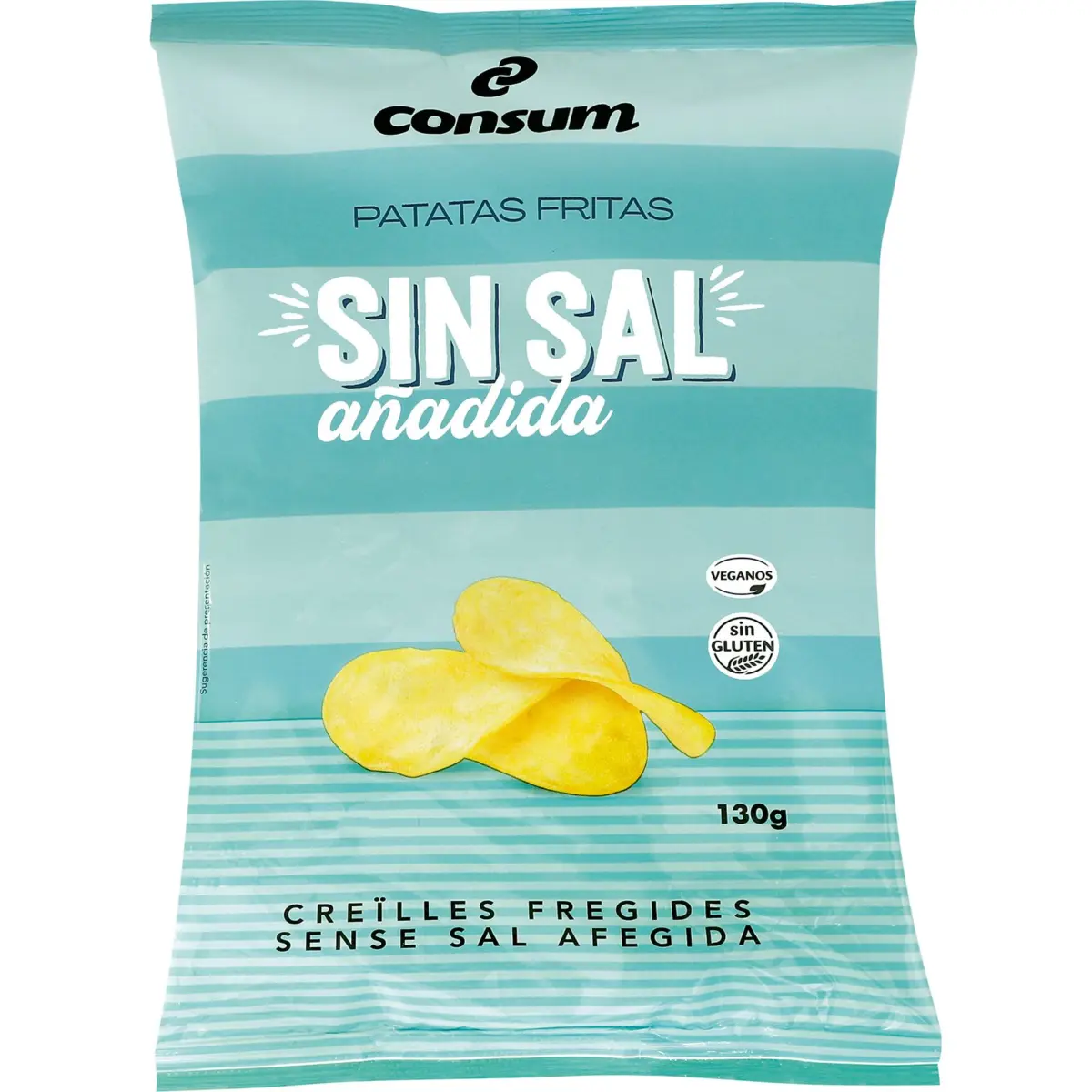 Kartoffelchips ohne Salzzusatz, Beutel Consum