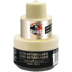 Crema Calzado Negro Tarro 2 en 1 Bufalo