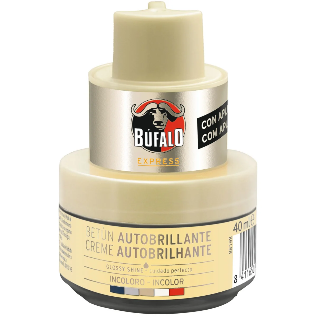Schuhcreme farblos, Dose 2 in 1 Bufalo