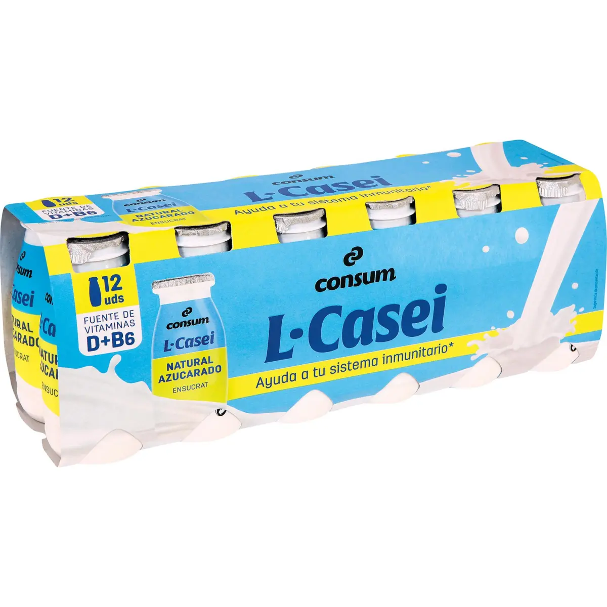 L Casei natural ensucrat, pack de 12