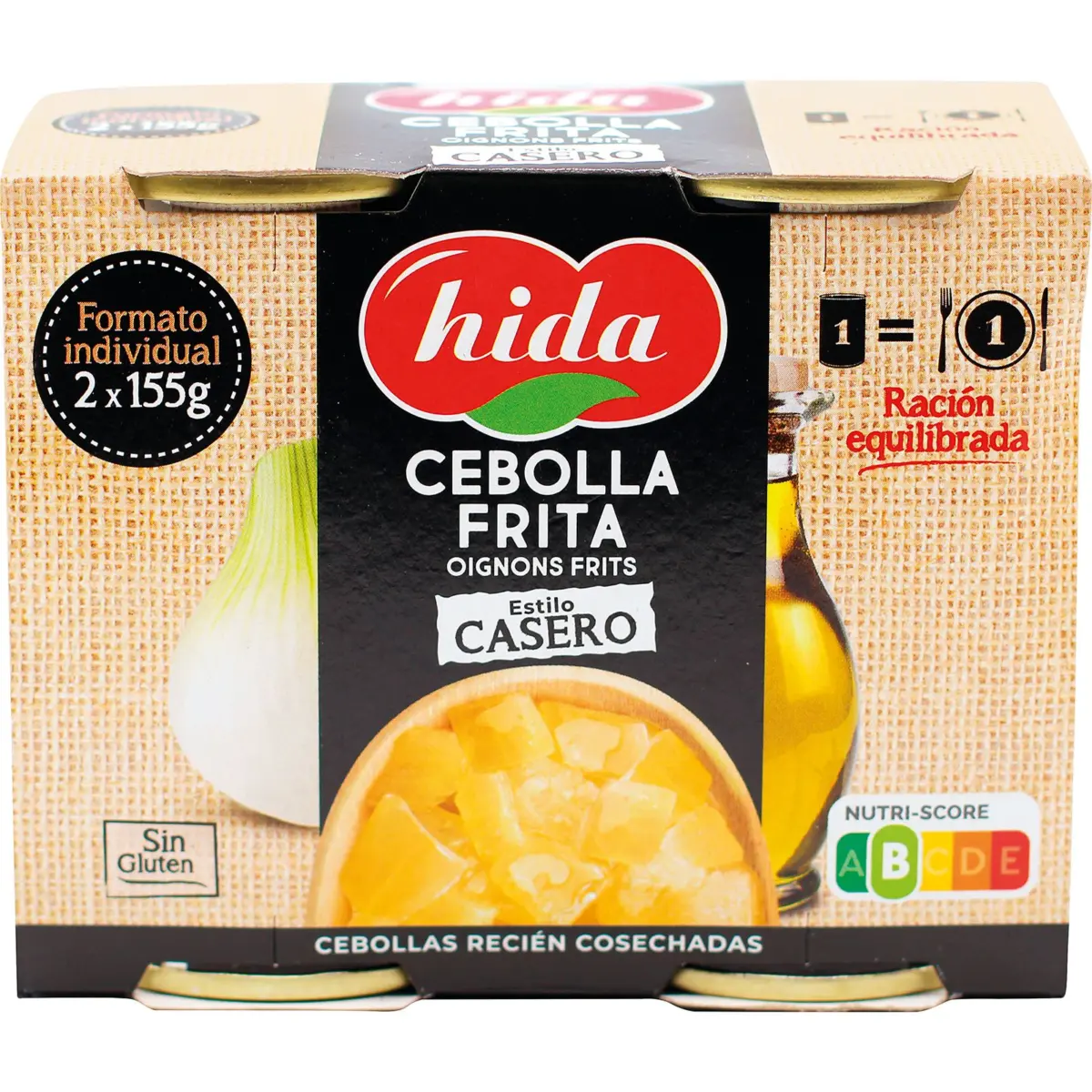 Ceba fregida, pack de 2 llaunes Hida