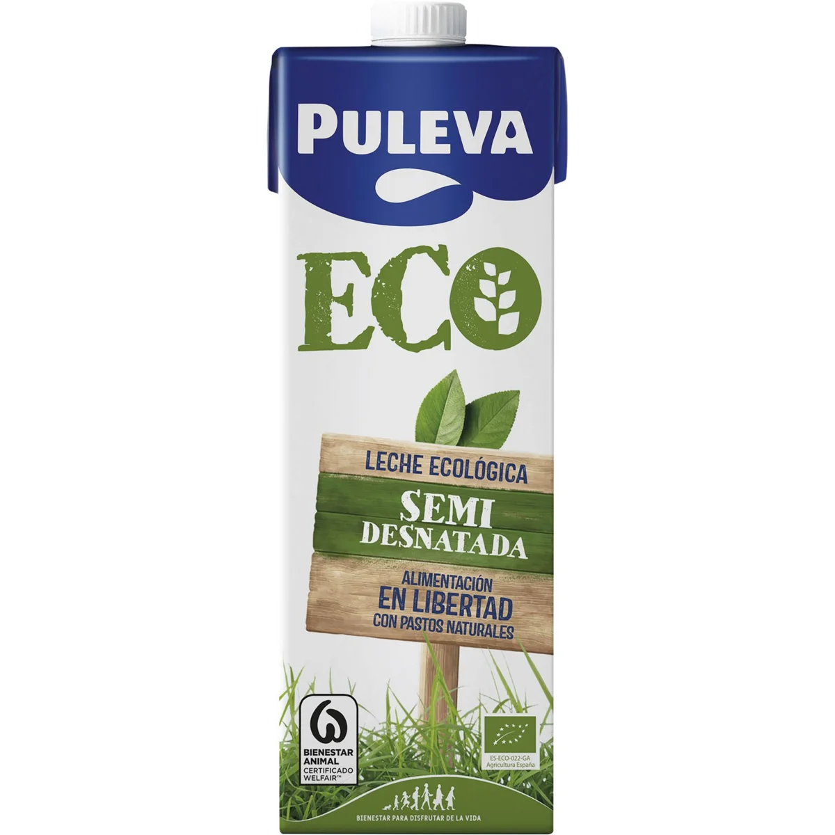 Llet semidesnatada ecològica, bric Puleva