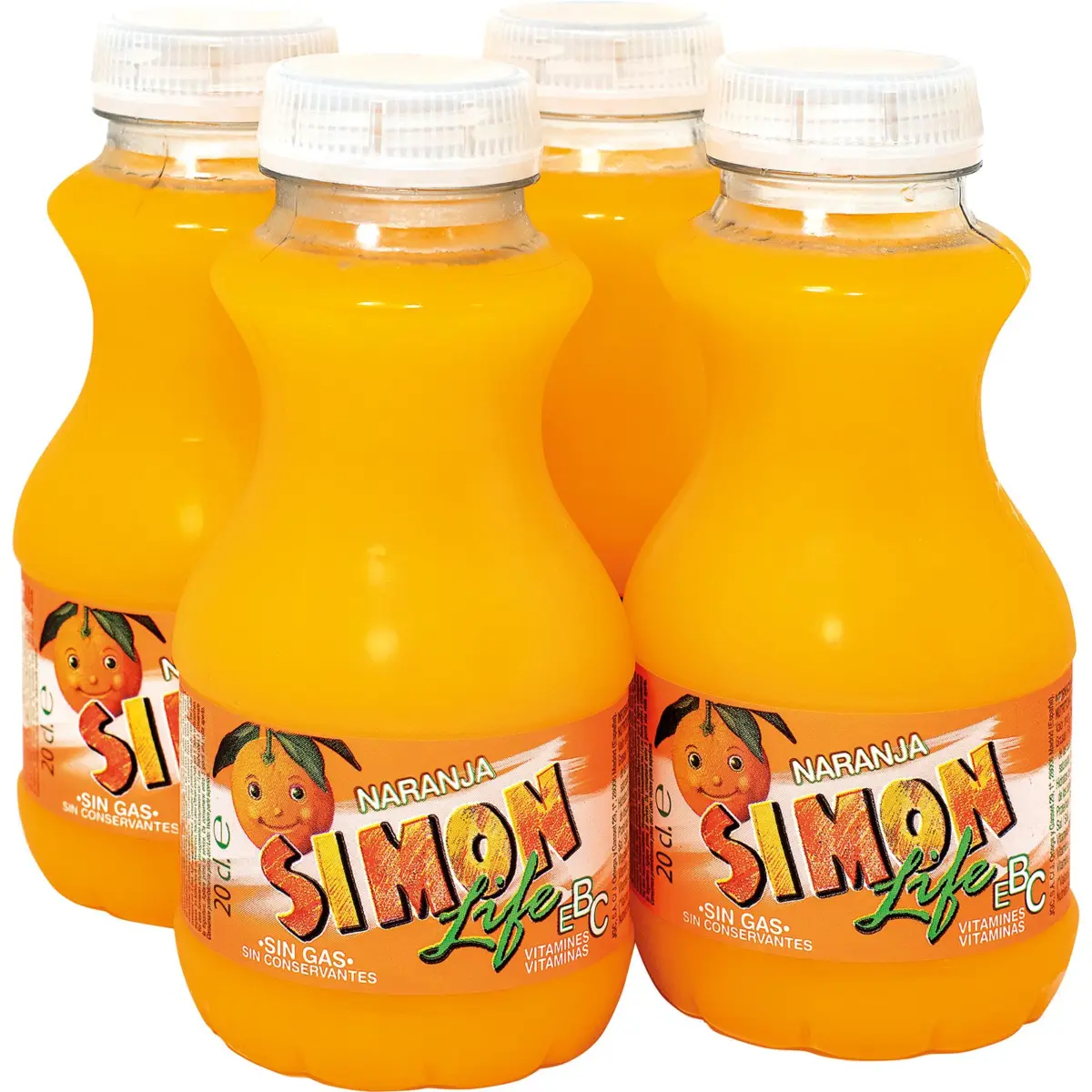 Refresco Naranja Refrigerado Pack 4 Ud Simon Life