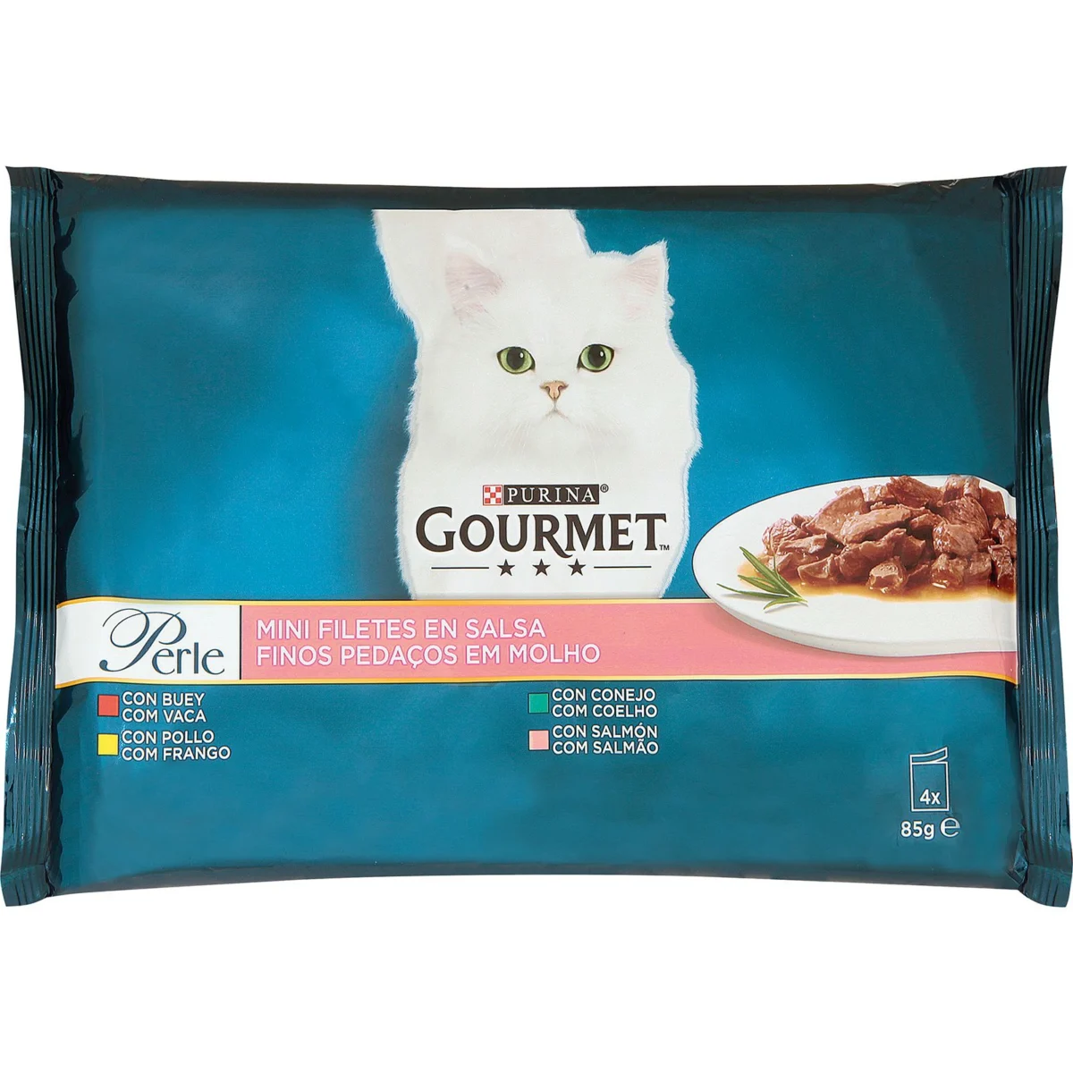 Comida Húmeda Gatos Gourmet Perle Buey