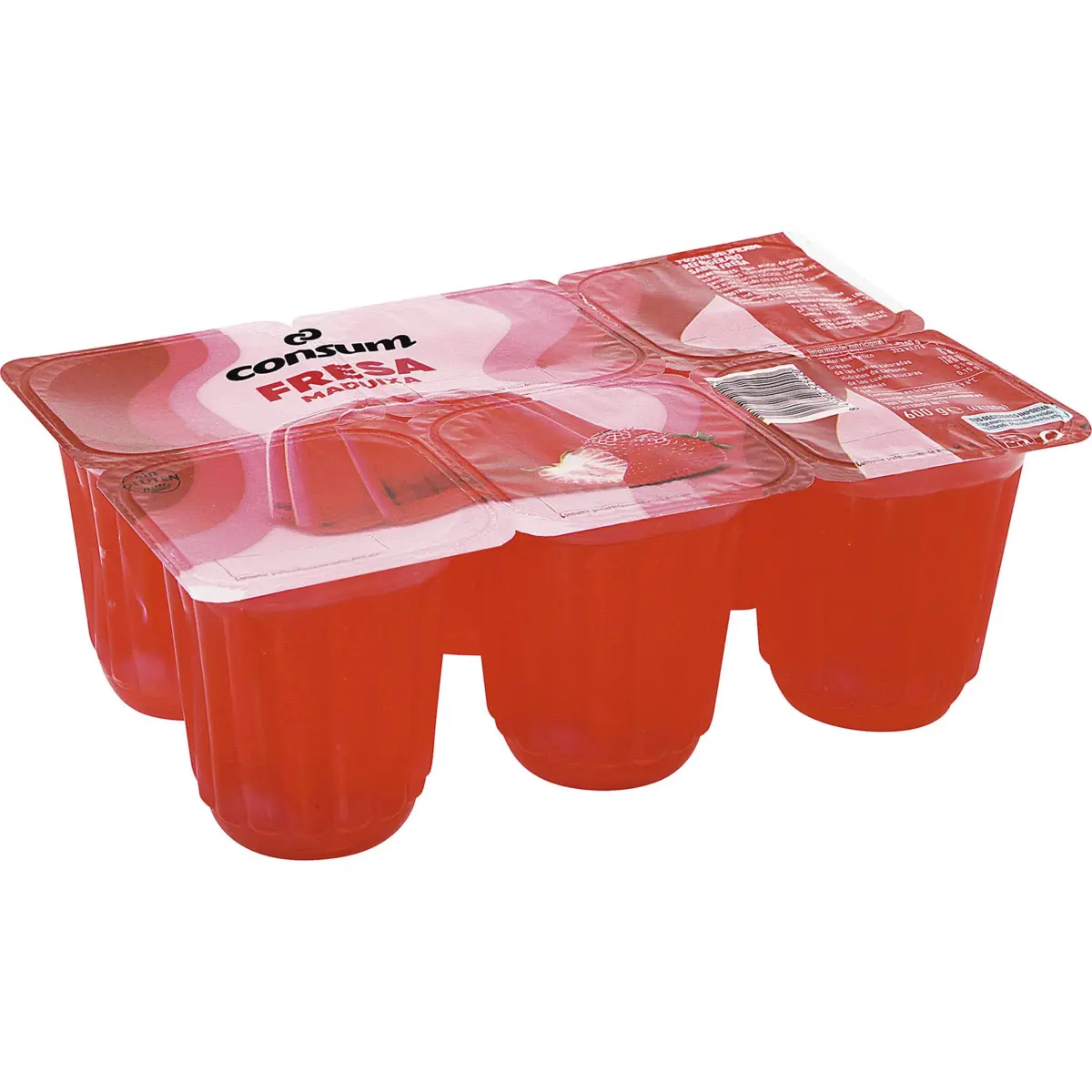 Geleedessert mit Erdbeergeschmack, 6er-Pack Consum