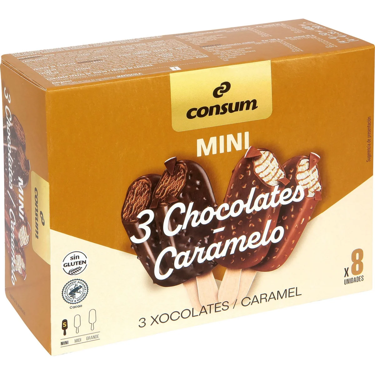 Mini Bombones de 3 Chocolates-Caramelo Consum