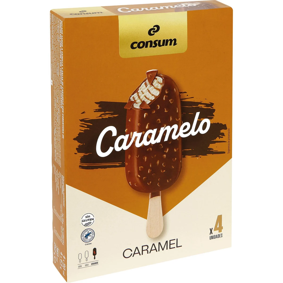 Bombón Caramelo Pack de 4 Unidades Consum