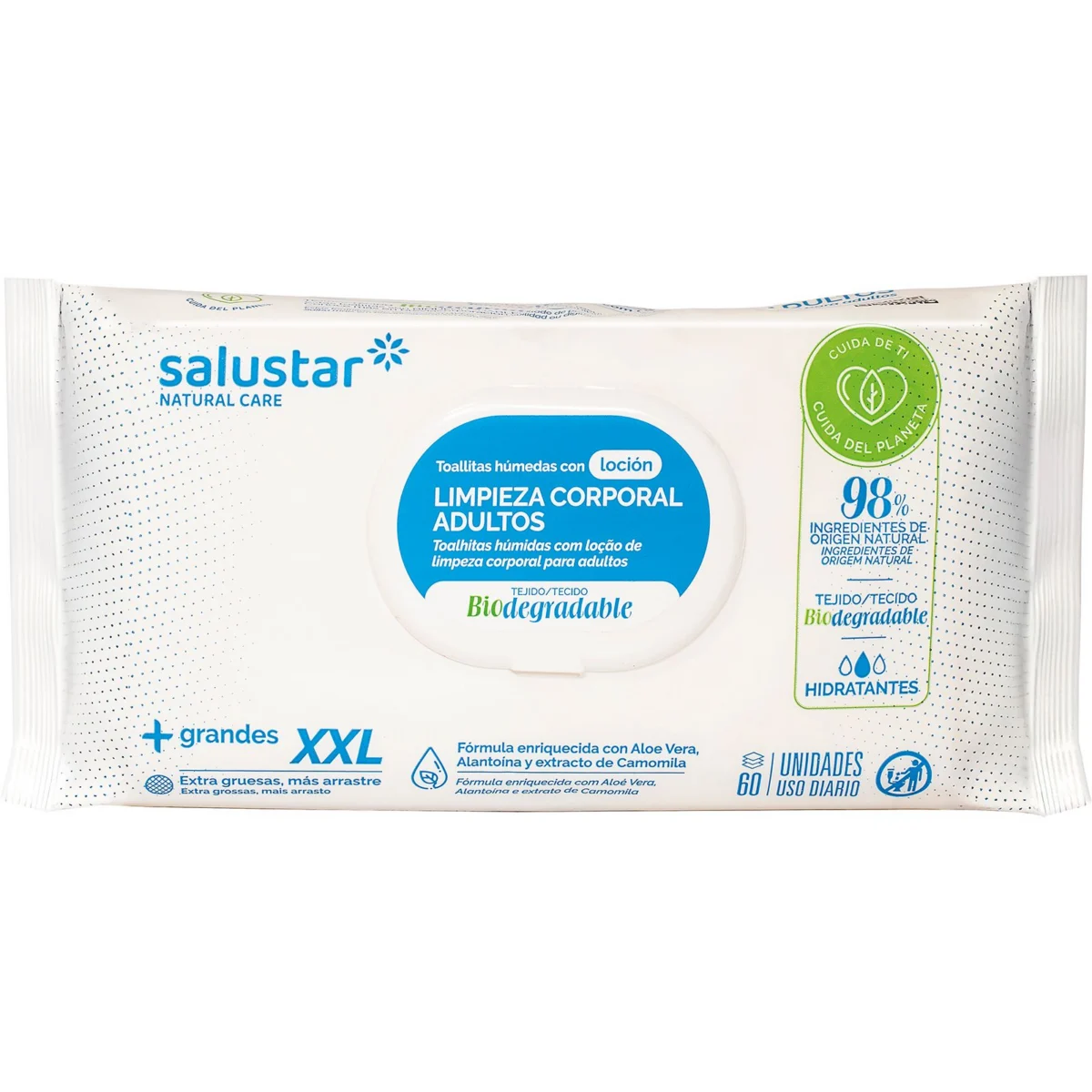 Tovalloleta d’higiene corporal per a adults Salustar