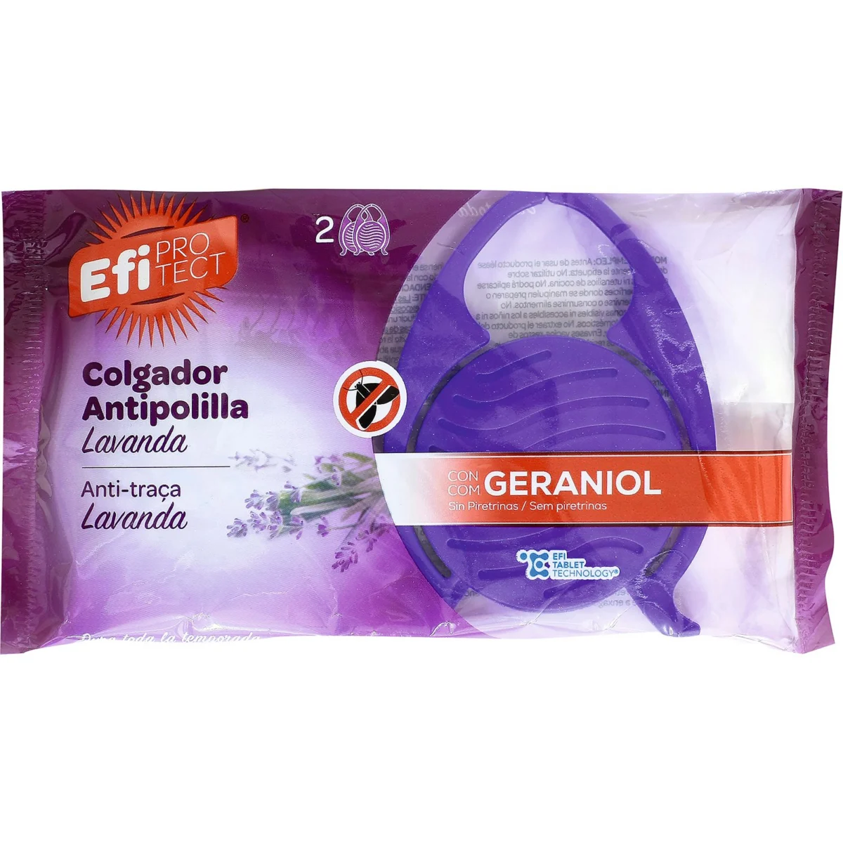 Antiarna per penjar amb lavanda Efi-Protect