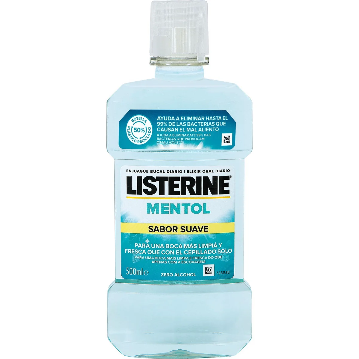 Col·lutori de menta suau sense alcohol Listerine Zero