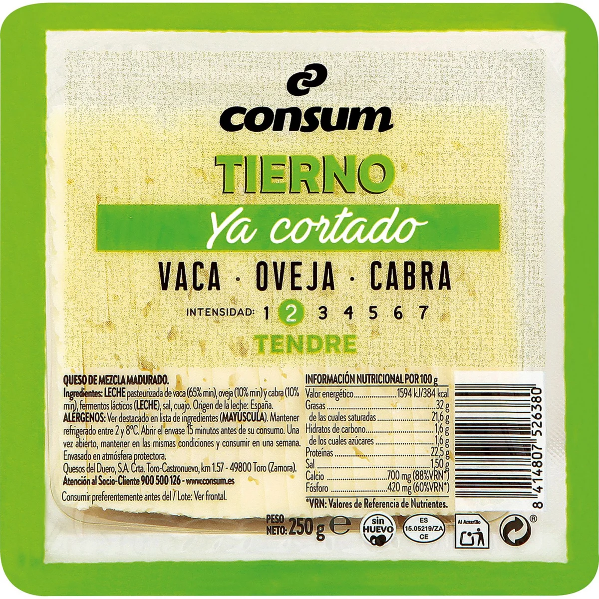Queso Tierno Precortado Consum