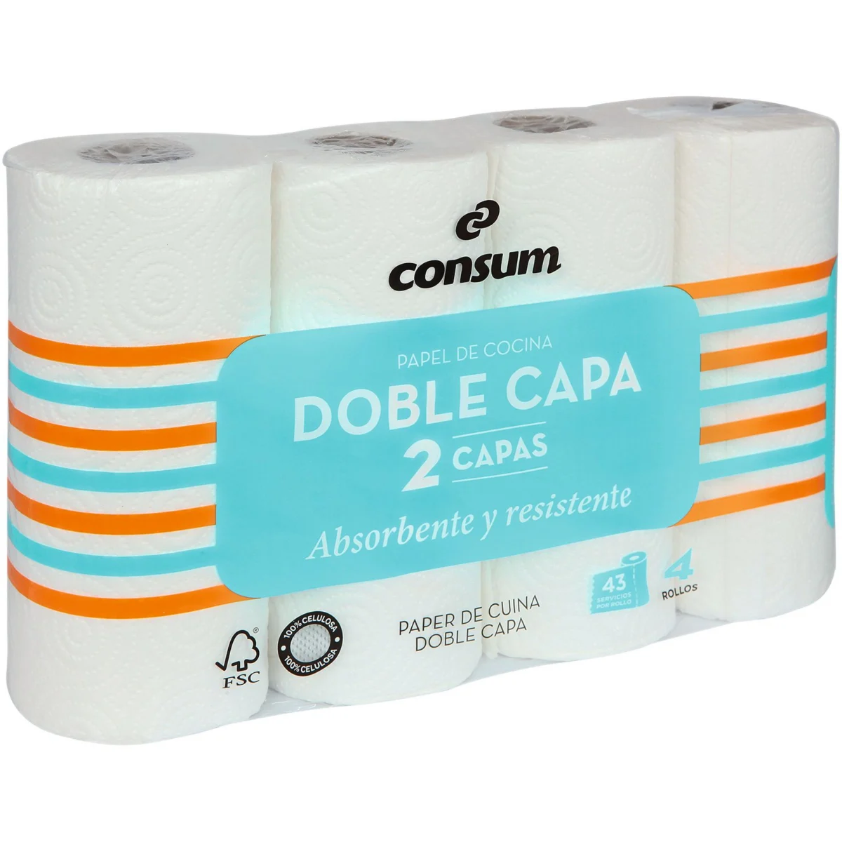 Papel Cocina Blanco Consum