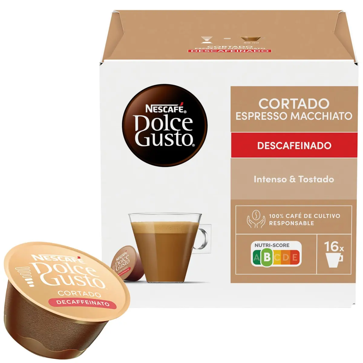 Cortado décaféiné en capsules Dolce Gusto