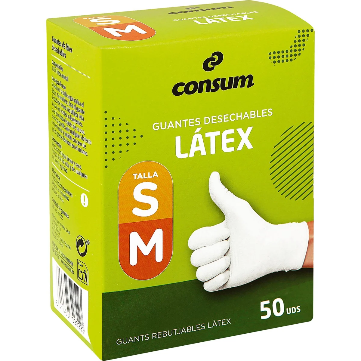 Latexhandschuhe, Größe S/M Consum