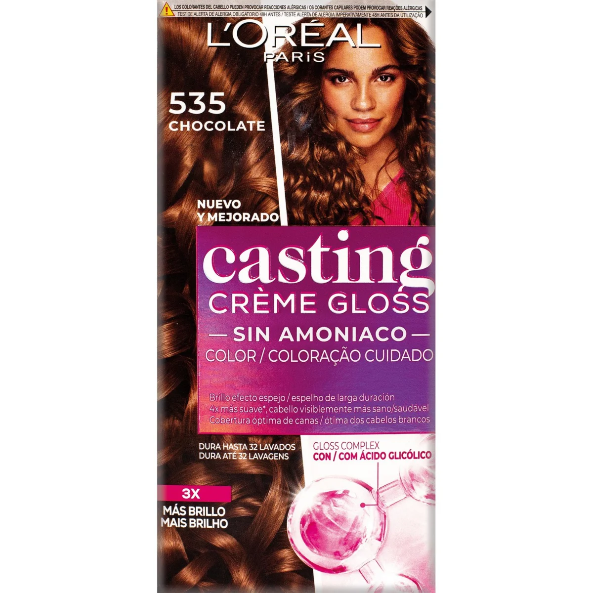 Haarfarbe Creme Gloss 535 Chocolat Casting