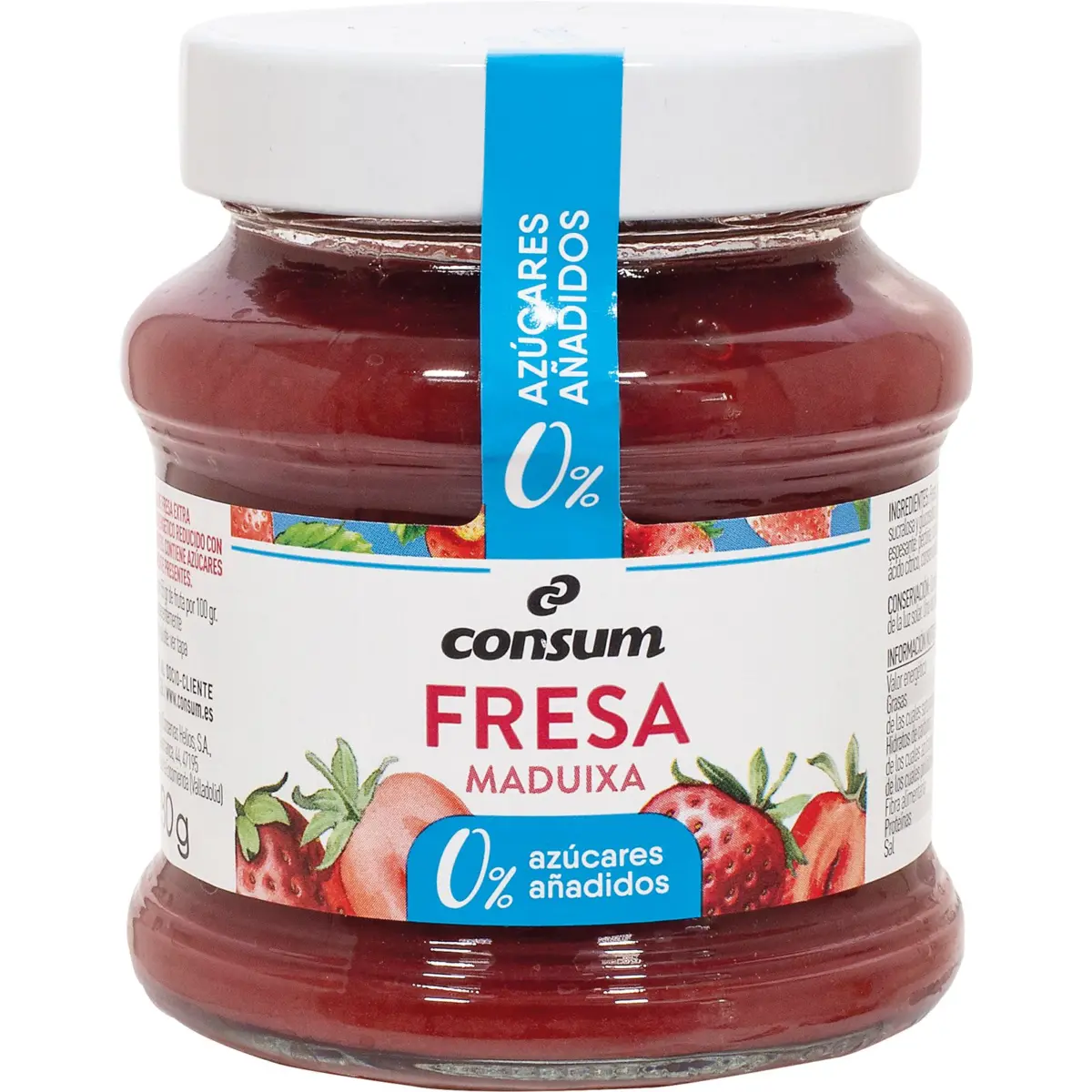 Consum strawberry jam with no added sugars 0%