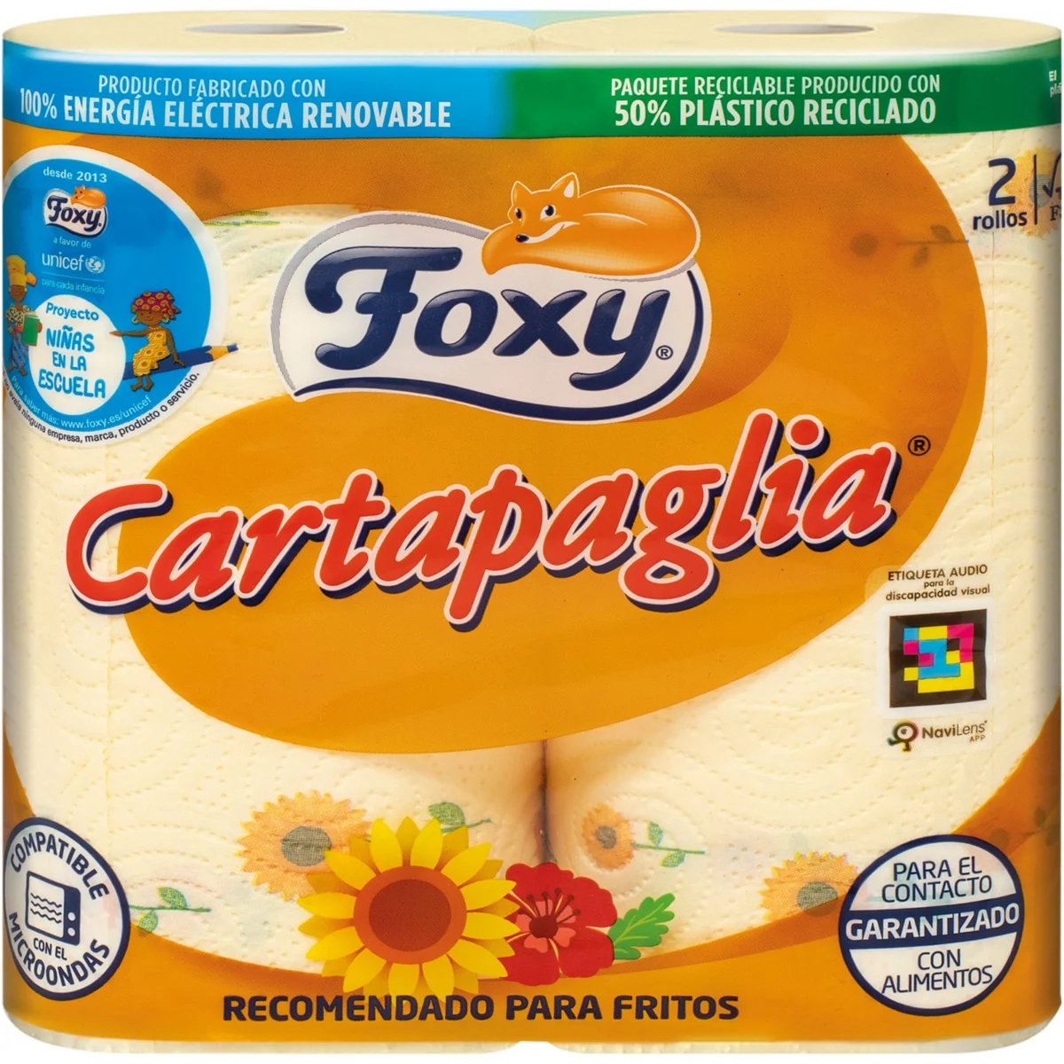 Двухслойная кухонная бумага для жареных продуктов Cartapaglia Foxy
