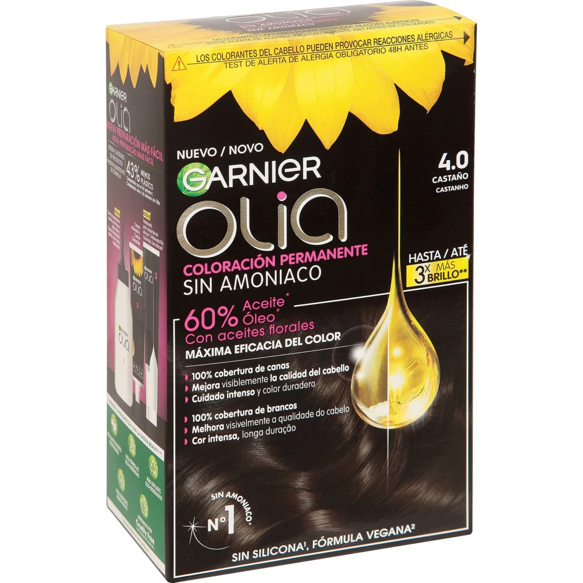 Краска для волос 4.0 каштановый Olia
