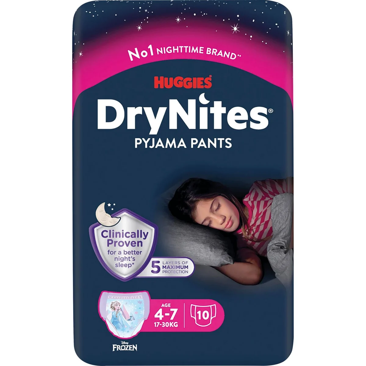 Couche DryNites pour fille de 4 à 7 ans Huggies