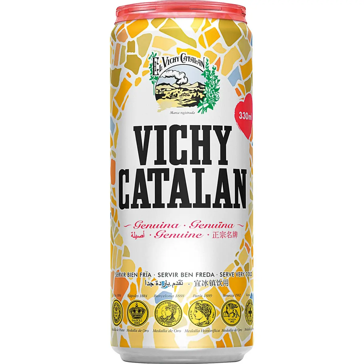 Agua con Gas Lata Vichy