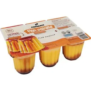 Flam de vainilla, pack de 6 Consum