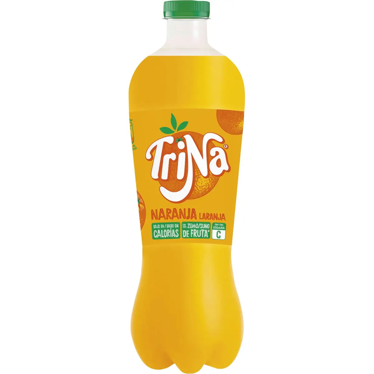 Still orange soft drink, bottle Trina