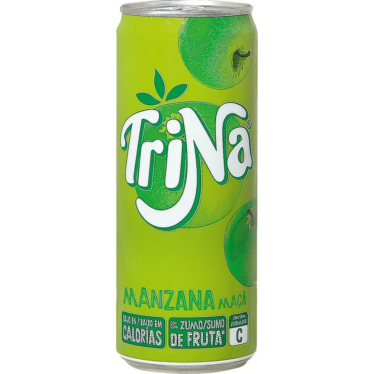 Still apple soft drink, can Trina