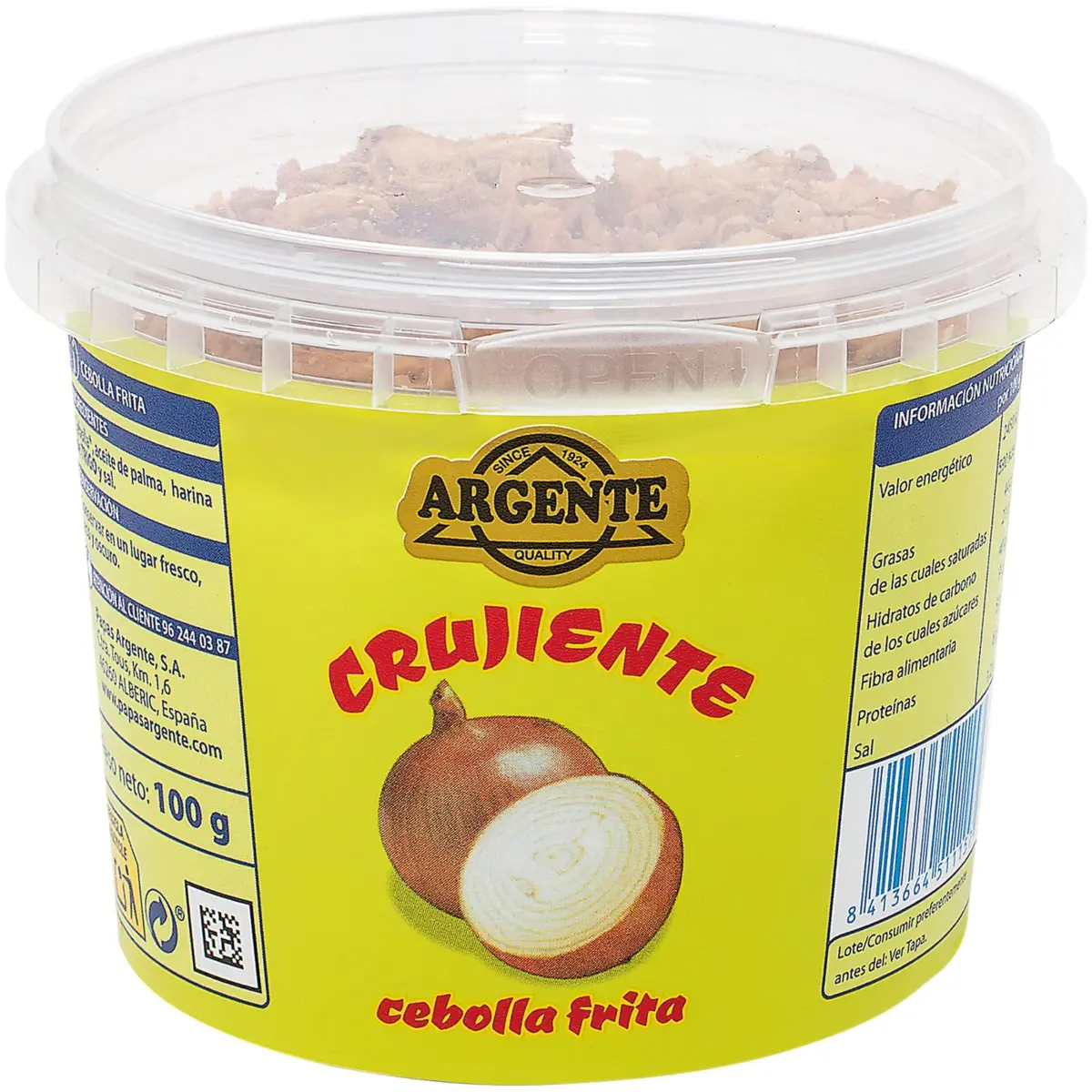 Ceba cruixent, pot Argente