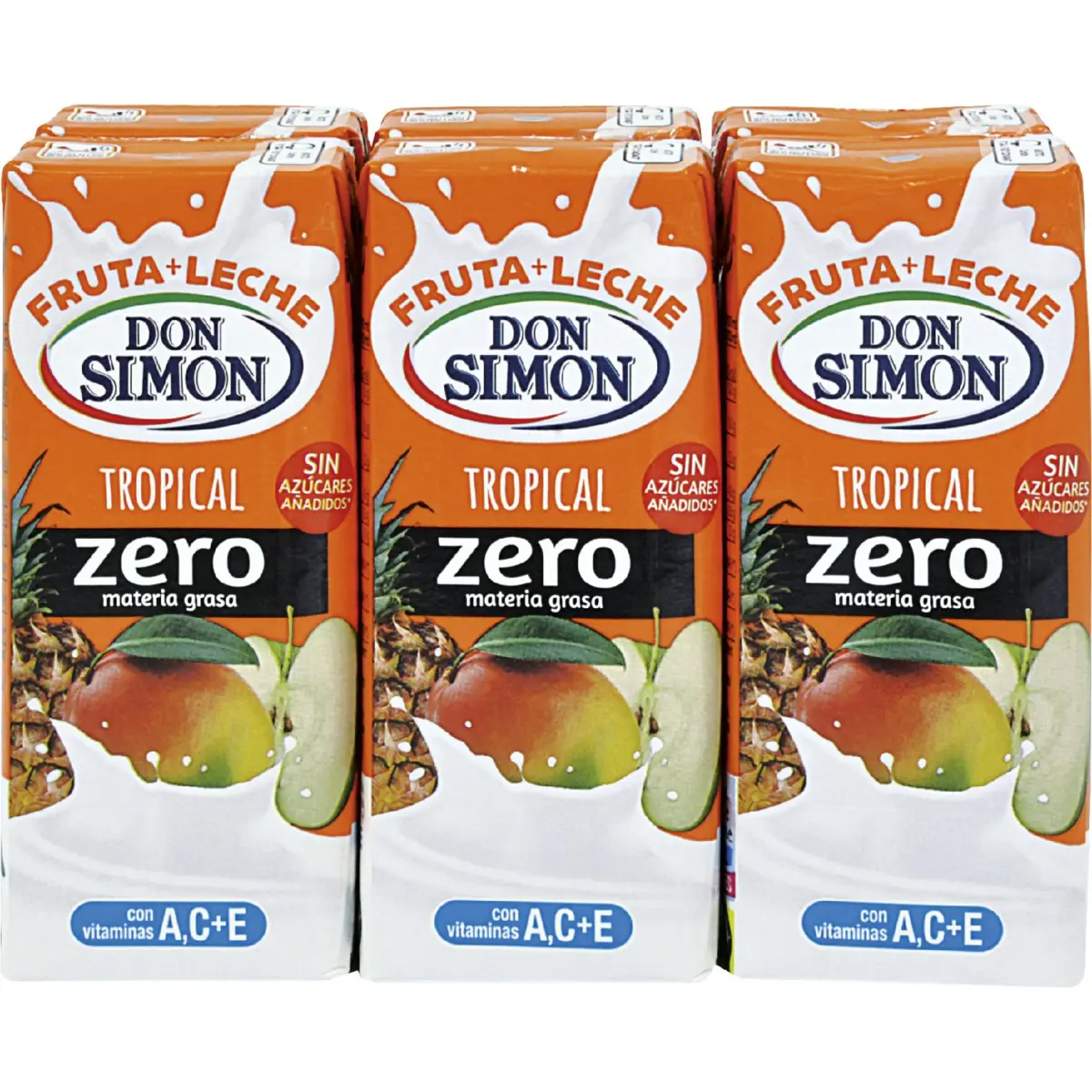 Suc de fruita i llet gust tropical Zero P-6 Don Simon