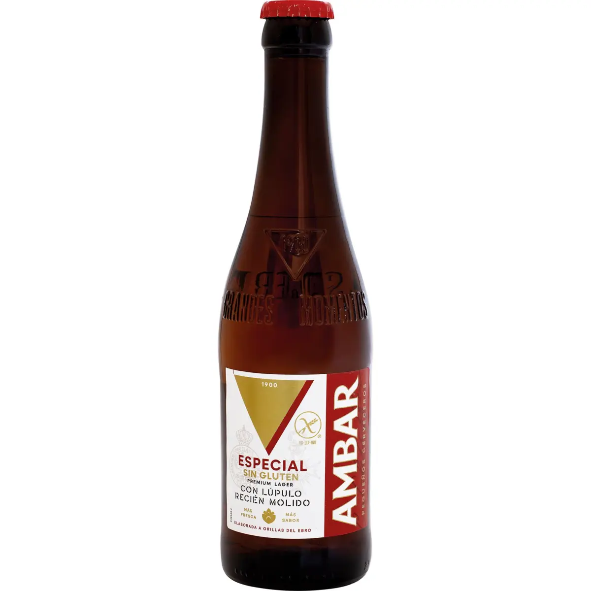Bière Ambar pour personnes cœliaques, bouteille