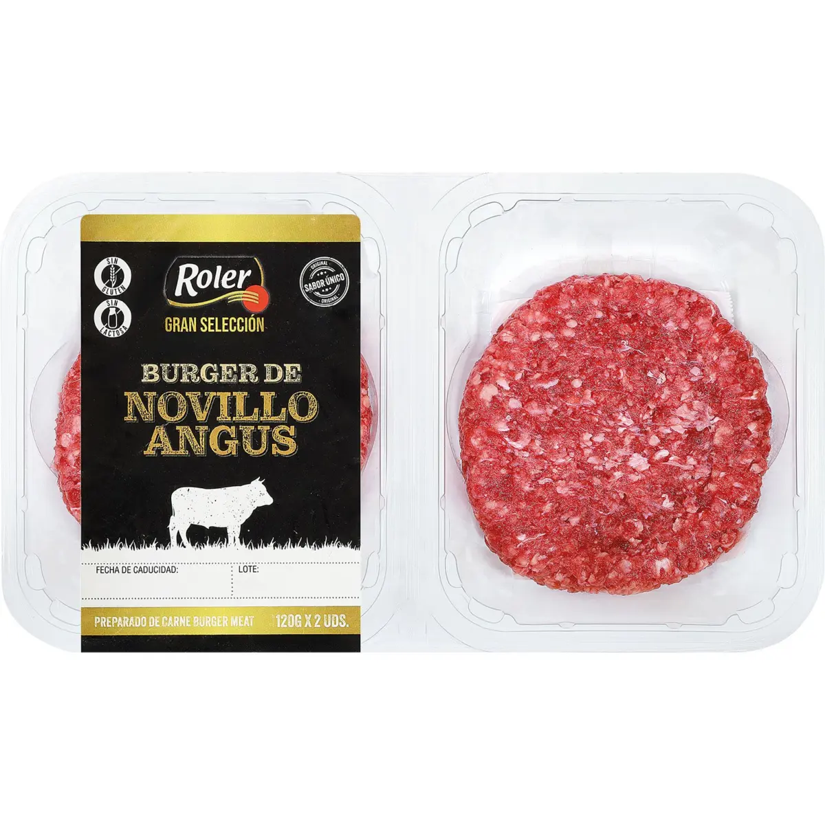 Angus-Rindfleischburger, 2 Stück Roler