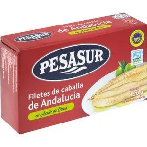 Filete de Caballa Sur Aceite de Oliva Pesasur
