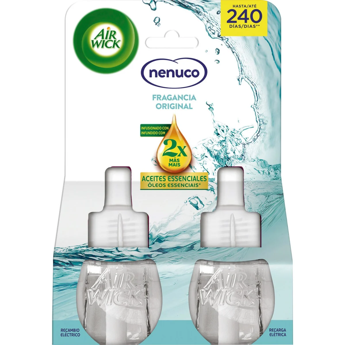 Lot de 2 recharges pour désodorisant électrique Nenuco Air Wick