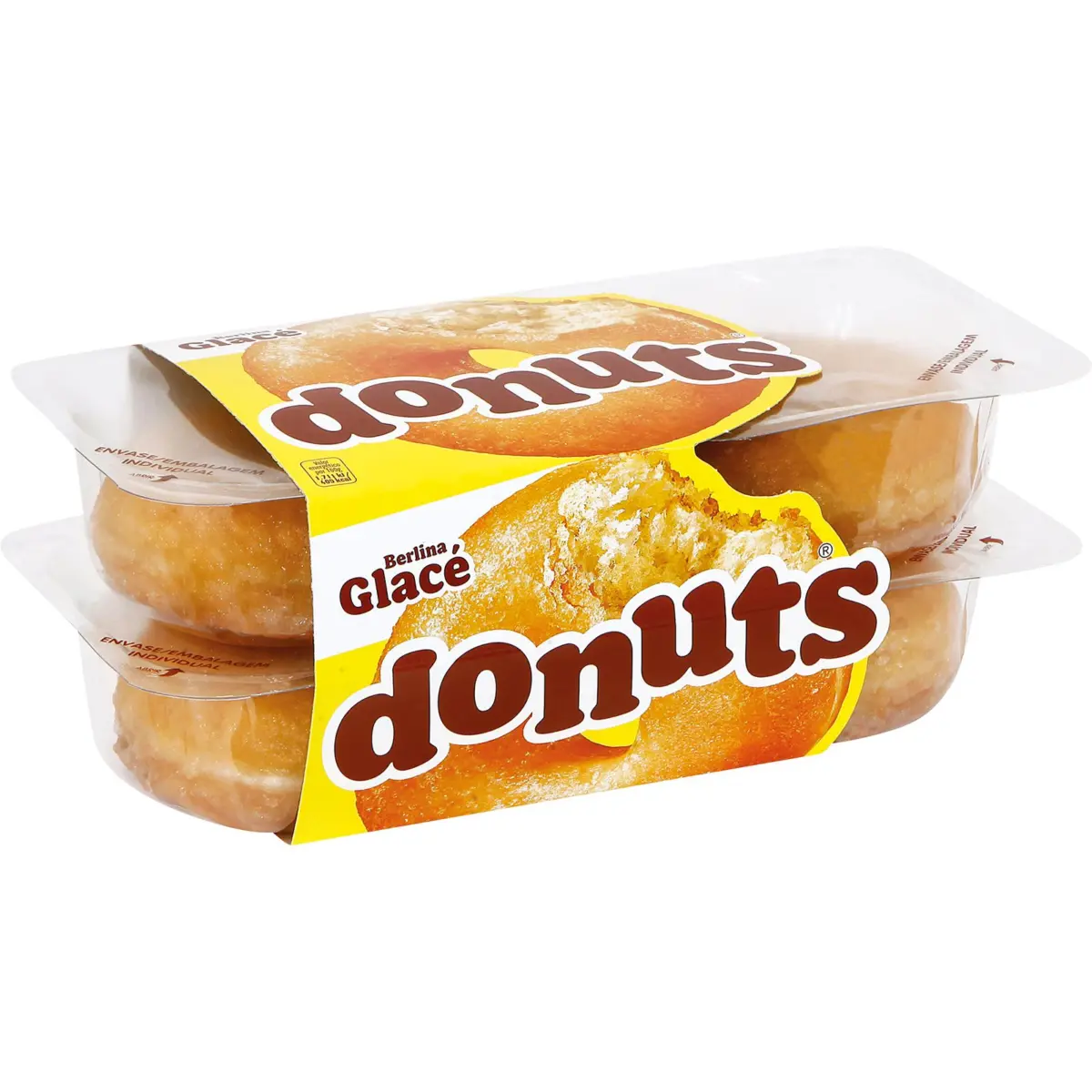Donuts amb glacejat, 4 unitats