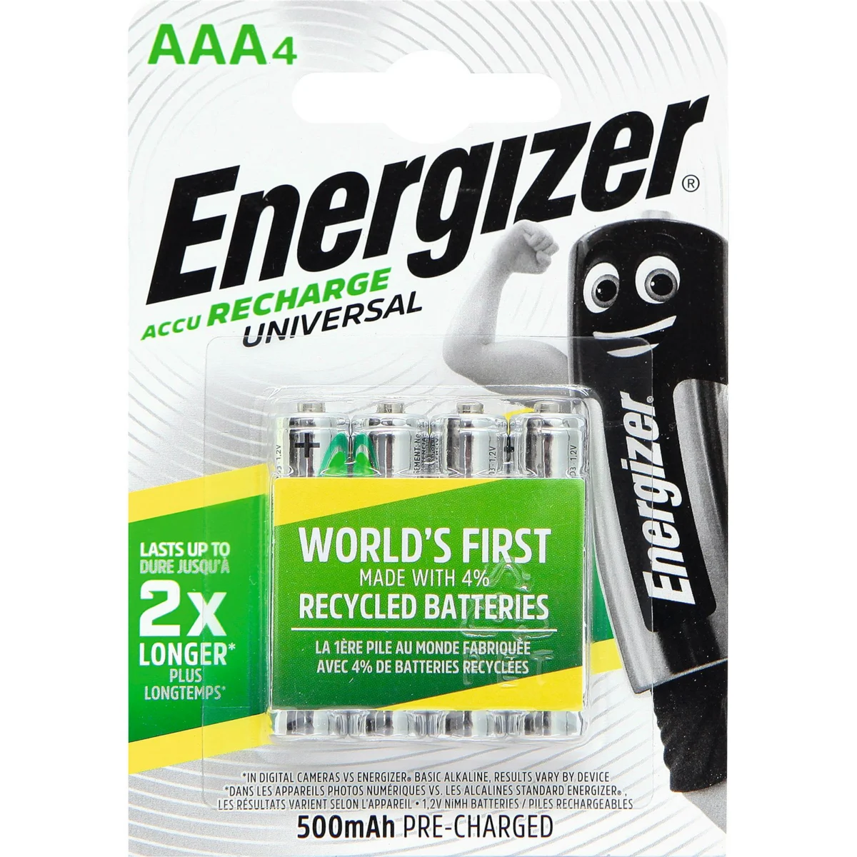 Rechargeable AAA battery, pack of 4 Energizer