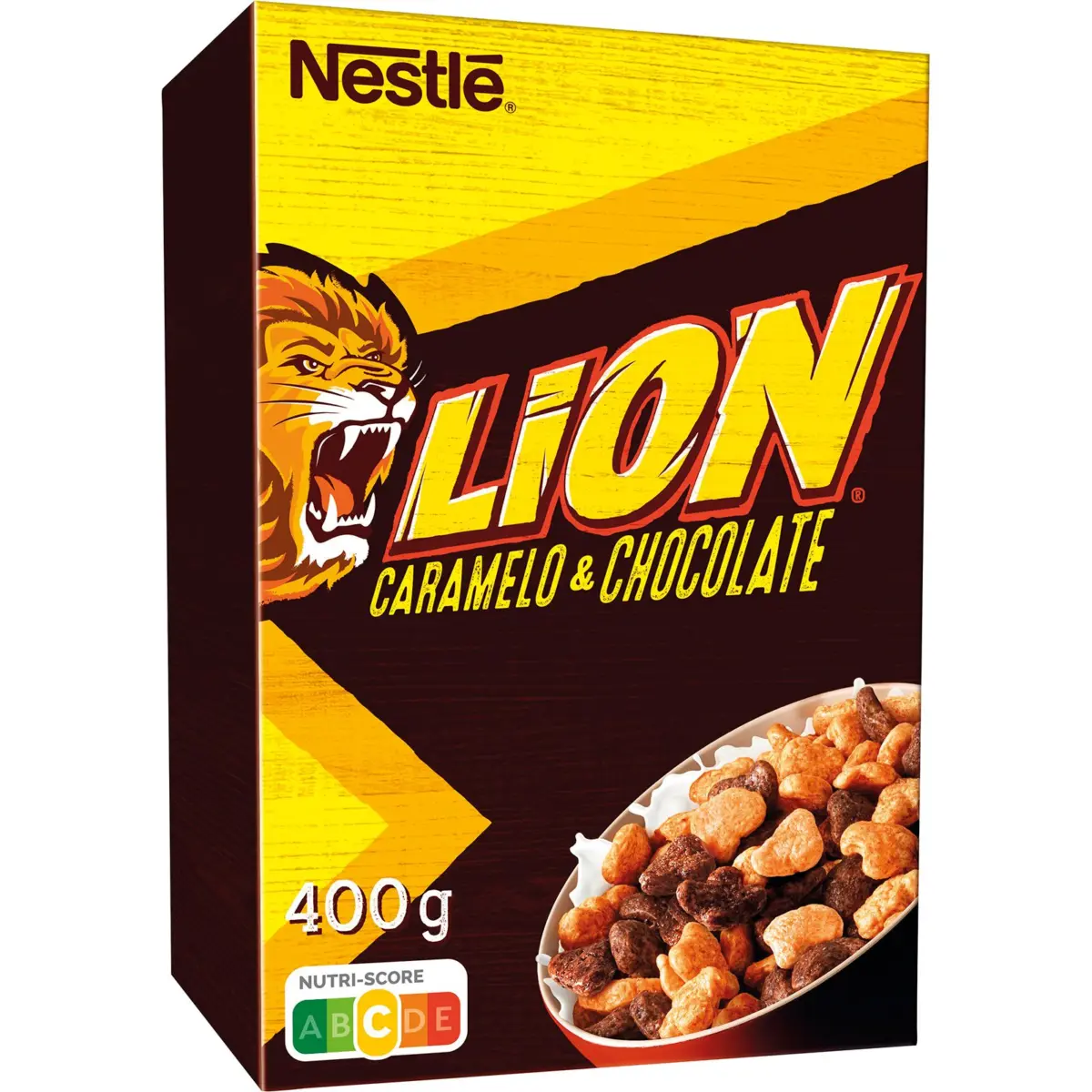 Lion cereal with caramel and chocolate Nestle