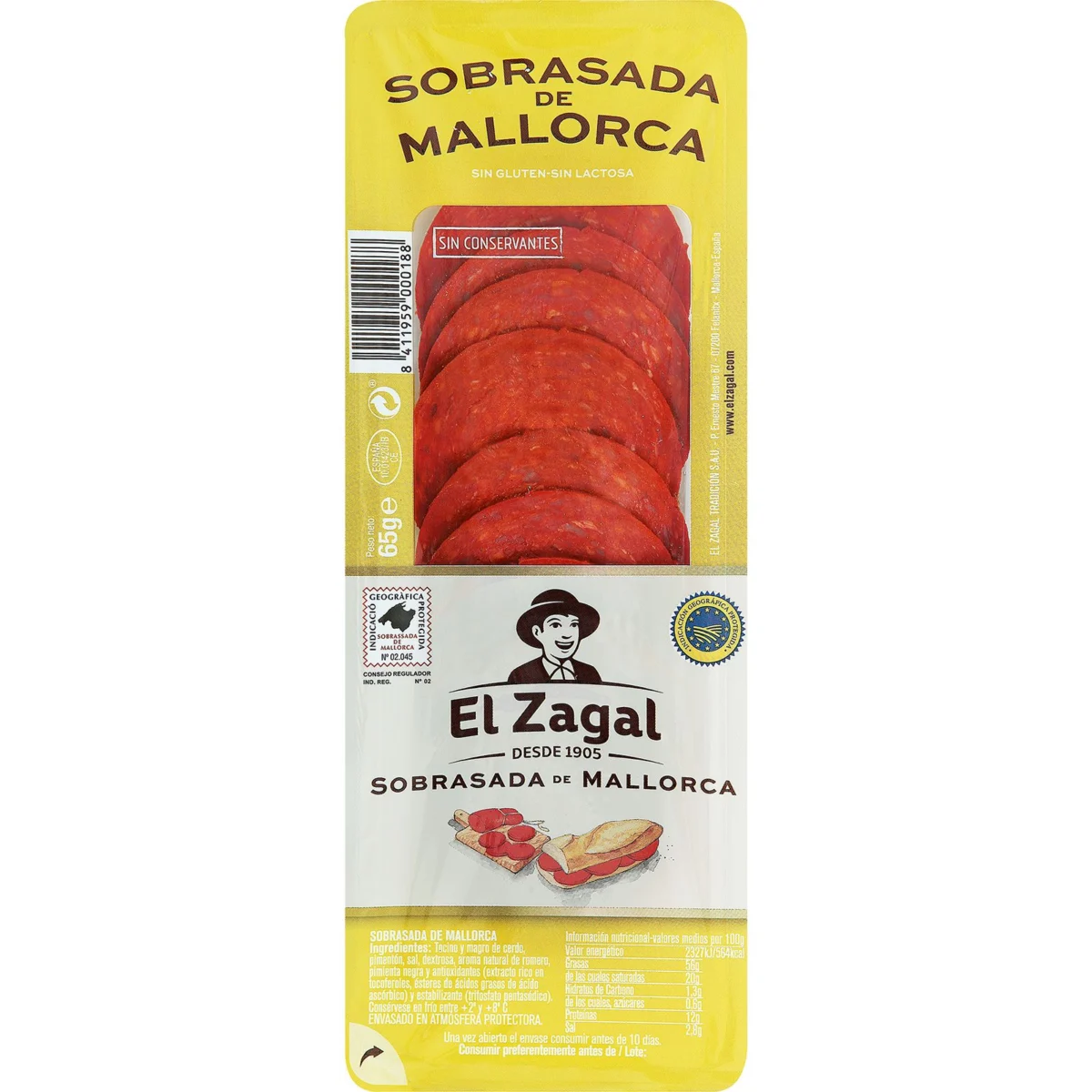 Sobrasada Mallorca en tranches El Zagal