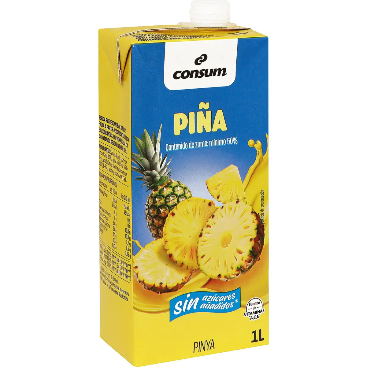 Beguda de pinya sense sucres afegits Consum