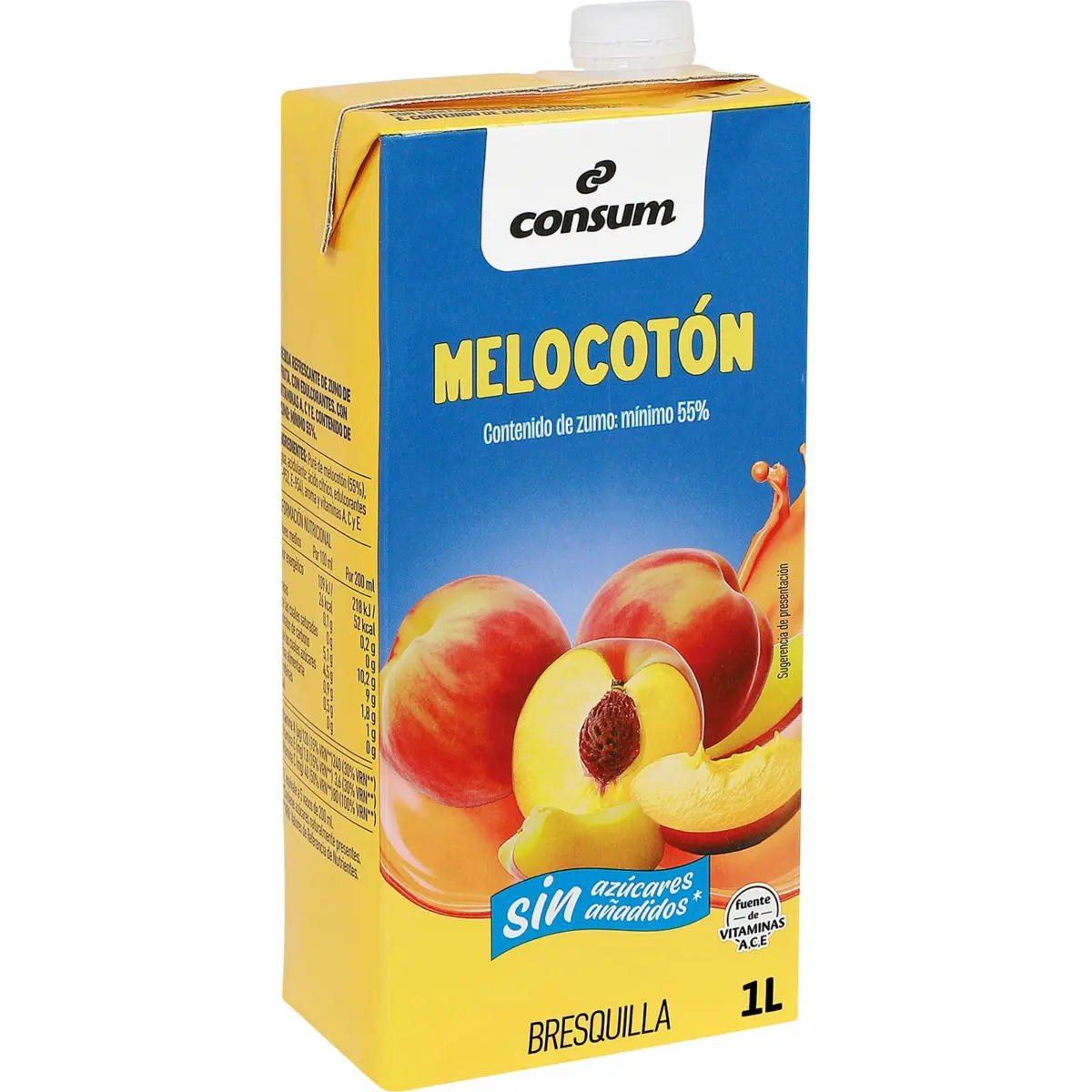 Peach drink with no added sugars Consum